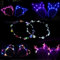Garland Stirnband,Bunt Leucht Hairband,Weihnachten LED Haarreif,10 PCS LED Katzenohren Stirnband,Leuchtende Blumenkronen,Leuchtender Kranz für Frauen Erwachsene Kinder Party Leucht Kopfstück