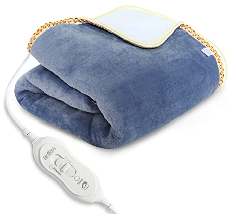 FULLSENT Die weiche und Bequeme Elektrodecke besteht aus hochwertigem Flanell Hohe und niedrige Temperatur kann beliebig umgeschaltet Werden 180 * 90 cm Dunkelblau Bequeme Heizdecke