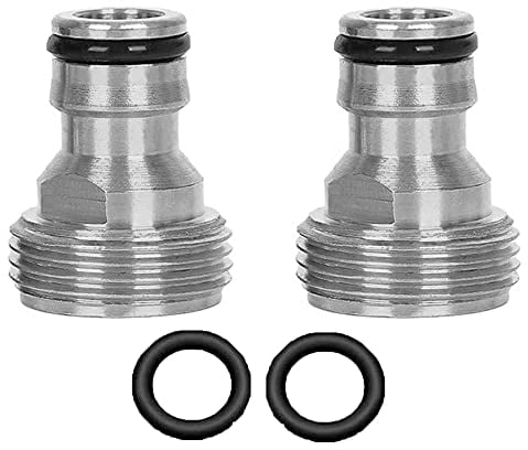 3/4 Zoll Außengewinde Messing Schnelladapter, Küche Wasserhahn Connector, Gartenschlauch Schnellanschluss Kopf - Geeignet für Haus Gartenschlauch Teile Connector und Garten Sprühpistole (Silber)