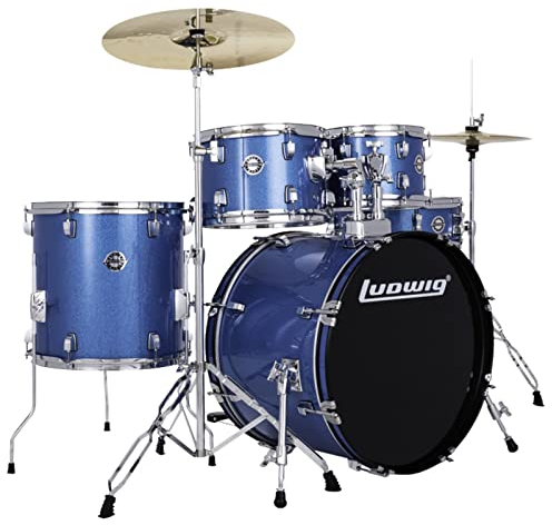 Ludwig Accent Fuse 5PC Drum Set Blue Sparkle - Batteria set