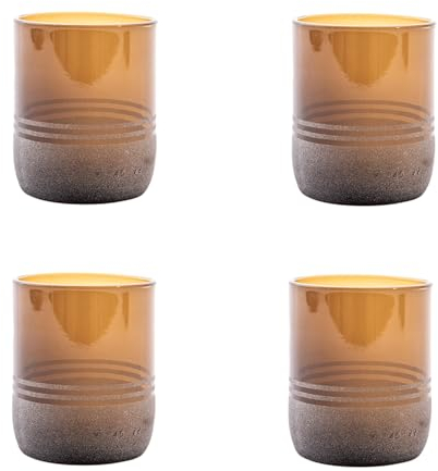 Point-Virgule Satz von 4 Gläser aus upcycled Glas rotbraun 250ml