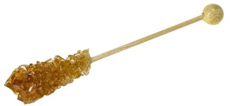 Teehaus Grünfieber - 25x Kandissticks braun I 17cm I 50% Rohrzucker einzeln verpackt I Kandis Stick I Süßung