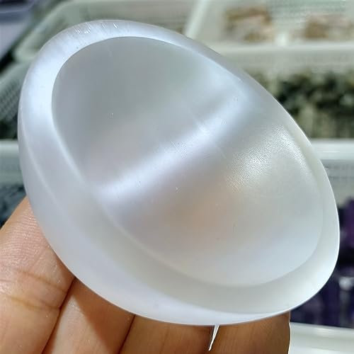 IDUTQUMW Natürliche handgeschnitzte Gips-Selenit-Schalenform, Kristall-Edelstein, Heim- und Bürodekoration (Size : 200-250g)