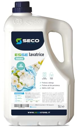 SECOSTORE - ESSE LAVATRICE CLASSICO - Detersivo liquido per lavatrice - 2 taniche da 5 litri