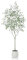 Fopamtri Kunstpflanze 210 cm Ficus Benjamina Künstliche Pflanzen im Weiß Topf, Fake Tropische Plastik Kunstpflanzen Groß für Home Decor Schlafzimmer Garten (1 Stück)