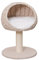 Dehner Lieblinge Kratzbaum Boris, Katzenbaum robust, Kletterbaum für Katzen, ca. 43 x 62 x 43 cm, Plüsch/Spanplatte/Sisal/Rattan, beige/weiß