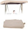 DFANCE Ersatz-Überdachung für Hollywoodschaukel, 2- oder 3-Sitzer-Größen, Universal Sonnendach,wasserdicht,Ersatzdach für Veranda Terrasse Garten,191 x 120 x 18/23cm(Color:Beige)