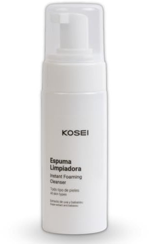 KOSEI | Espuma Limpiadora Facial | Limpiador Facial | Limpieza Profunda, Hidratación y Suavidad | Desmaquillante Facial en Mousse | Sin Jabón, Sin Alcohol, Sin Siliconas y Vegano | 150 ml
