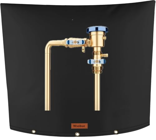 Wsobue Backflow Preventer - Pressure Vacuum Breaker - Winter Water Well Pump & Sprinkler Valve Cover - Insulated Pouch (Black, 40''W*36''H) -5F