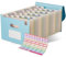 EcoStash Dokumentenmappe A4 26 Fächer, Weizenstroh Fächermappe Sortiermappe Bunte Datei Ordner Organizer, Akkordeon Aktenmappe Ordnungsmappe, BPA-frei, Zurück zur Natur, Gesundes Leben-Himmelblau