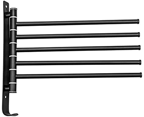 MKAK Handtuchhalter Porte Serviettes Salle Bain Küche Badezimmer Toalha Banheiro Toallero Wandseite Haftung Bad Handtuchstange(5 Towel Bar)