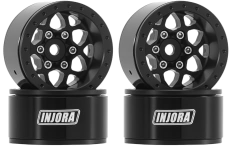 INJORA 1.0 Beadlock Felgen Negative Offset -4.7mm Aluminium für TRX4M SCX24