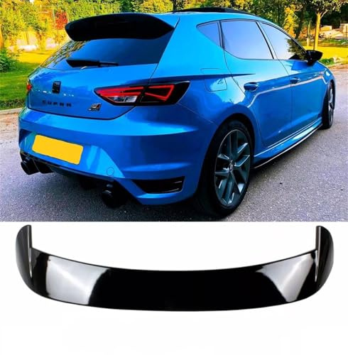 For Auto Perfectionists UK Rear Roof Spoiler Wing Compatible With SEAT Leon MK3 5F Cupra 5dr 2012-2020 ABS Gloss Black