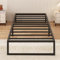 Yicensen Metallbett 90x190 cm, Metallbettgestell Einzelbett mit Stahllattenstütze, Einfache Montage, Geräuschlos, Kein Boxspringbett Erforderlich, 30cm Hoch, Schwarz