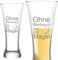 Spaßiges Weizenglas Ohne Bierbauch bin ich mager, graviert, 350ml, 18cm – originelle Geschenkidee für Genießer