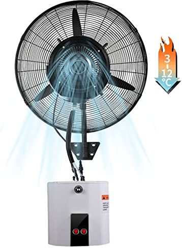 SFNIOKFG Industrial Wall Mounted Fan, Outdoor Misting 90° Oscillating Fan with 3 Speed Setting, Patio Outside Restaurant Factory Workshop Cooling Fan