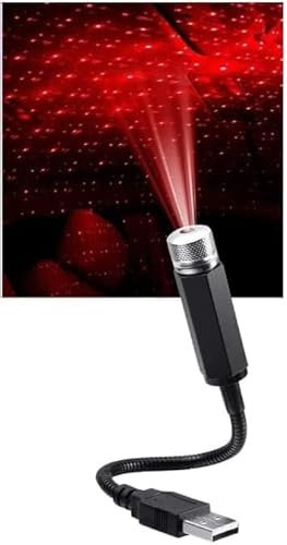 1Pc Red Light Mini Led Projection Lamp Star Night, USB Car Roof Star Projector Night Light, Led Projection Lamp,Mini Led Projection Lamp Star Night