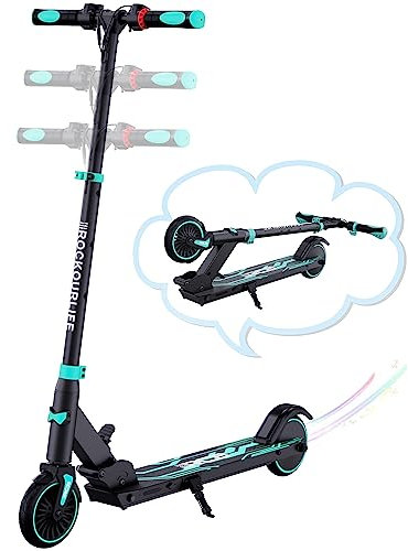RCB Electric Scooter for Kids age 8-12-16, Only 7.55KG Foldable Electric Scooter, Two Types of Braking, Maximum Range 16 KM, Maximum Speed 12.4 MPH, Gift for Kids and Teenagers