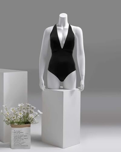 Schaufensterpuppe Sexy Weibliche Schaufensterpuppe Halbkörper, Kleidung BH Display Damen Schaufensterpuppe für Tischplatte / Schaufenster, Weißes Realistisches Schneiderpuppenmodell mit Armen(Without