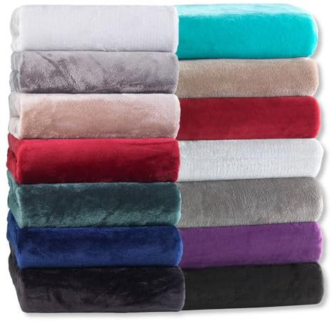 Kuscheli® - warme Spannbettlaken 90x200cm - 100x200cm Dunkelblau blau kuschelige Winter Cashmere-Touch Plüsch Bettlaken - Jersey Fleece Biber Spannbetttuch Laken