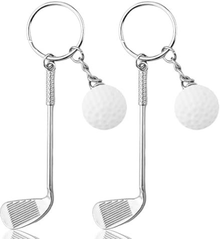OUDQFCJ 2 Stück Golf Schlüsselanhänger, Golfschläger Schlüsselring, Sport Schlüsselanhänger, für Schlüssel, Autos, Handtaschen, Rucksäcke