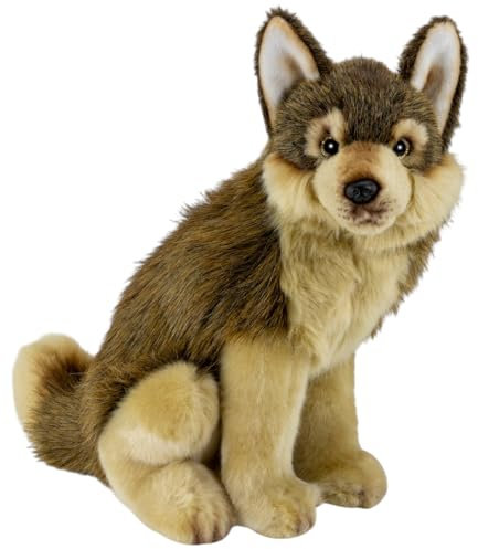 Carl Dick Wolf sitzend ca. 28cm, Plüschtier, Stofftier, Kuscheltier 3712