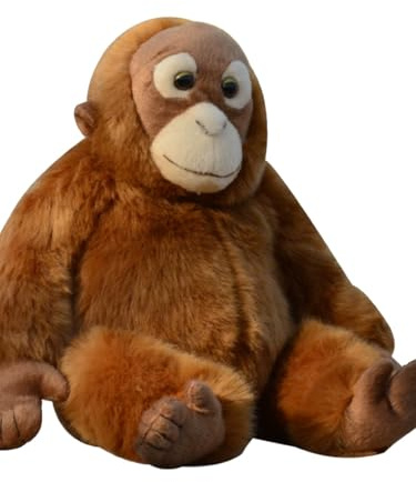 SMJWH Realistisches Orang-Utan-Plüschtier, Kuscheltier, weiches Äffchen for Umarmen for