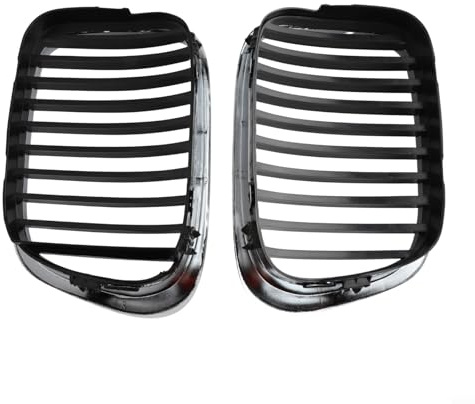 Für BMW Für E39 Nieren Kühlergrill 1997 2003 Chrom Schwarz, Entworfen für 525i 528i 540i M5, passend für OEM 51137005837 51137005838 (Paar)