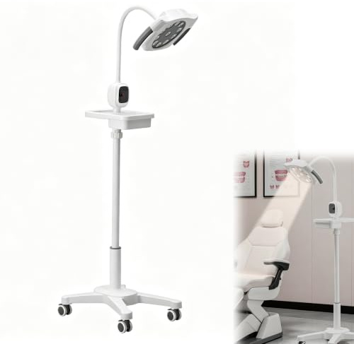 LED Medizinische Untersuchungsleuchte, Mobile Stehlampe Mit Flexiblem Arm, Chirurgische Untersuchungslampe Mit Einstellbarer Helligkeit Für Gynäkologie, Zahnmedizin, HNO Und Ambulante Kliniken