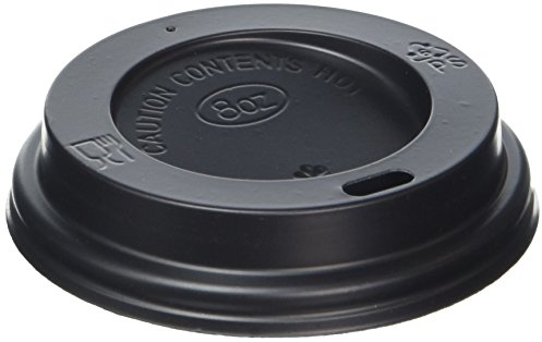 Fiesta Lid For Hot Cups Black - 8oz (Pack 50)