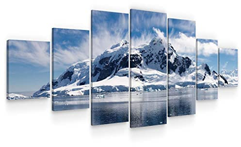 Startonight Grand Format Art Encadré Montagnes Majestueuses, Impression De Photos Sur Toile XXL Imprimée Tableau Motif Moderne Déco d'Art 7 pieces Tendu Sur Chassis 100 x 240 cm