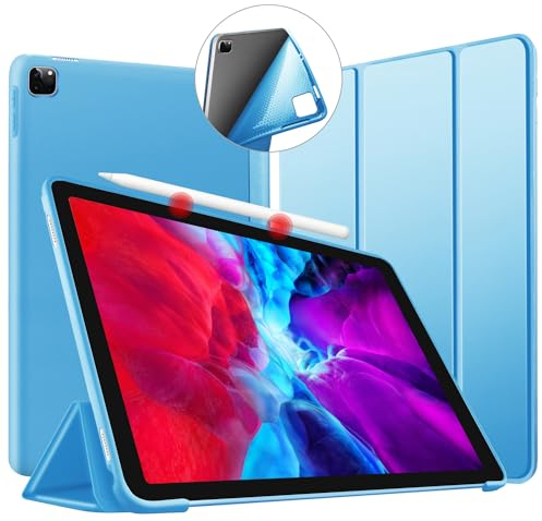 VAGHVEO Coque pour iPad Pro 11 Pouces 2022/2021/2020/2018, Ultra Léger Stand à Trois Volets Case Housse Étui avec Auto Réveil/Sommeil, Magnétique Flexible Smart Cover pour iPad Pro 11, Bleu