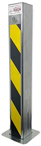 Ramco Telescopic Driveway Security Bollard 540mm High – Anti-Drill Lock, Parking Post, Zinc Coated, Flush-Fit Square Top, 2 Keys, Keyed Alike Option