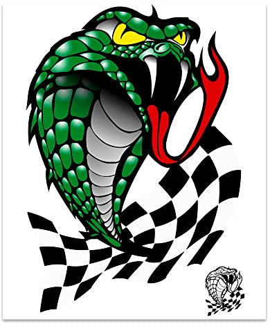 4R Quattroerre.it Adesivi Stickers Serpente Bandiera Scacchi 35 x 50 cm