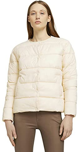 TOM TAILOR Denim Damen Leightweight Steppjacke, Beige, S