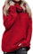 Imuedaen Pullover Damen Elegant Rollkragenpullover Langarm Strickpullover Lässiges Stricken Pulli Winter Sweatshirt Oberteile (A Rot, M)