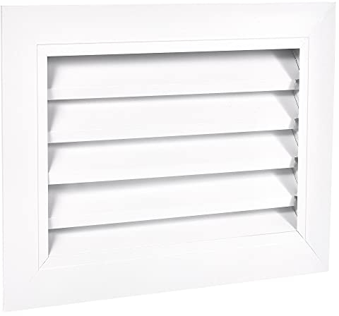 sourcing map Ventilación Rejilla Rectángulo Forma Aluminio Aleación Rejilla Aire Ventilación 350x250mm (LxAn) Blanco con Alambre Malla para 300x200mm Pared Orificio