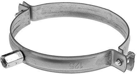 Repa Market 5 Inch / 125 mm Galvanized Pipe Hanger with EPDM Rubber - Conduit Mounting Support - PVC Tube Brackets - Metal Pipe Clamps - Tube Wall Mounting Bracket Clamp Holder - Pipe Clamp Fittings