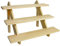 Auroal 3 Tier Earring Display Stands For Selling, Retail Display Riser Earring, Removable Countertop Small Merchandise Display Stand, for Figures,Cupcake, Photo (Wood color)