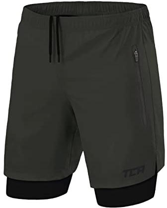 TCA Ultra Short Running Homme - Vert (2X Poches Zippées), L