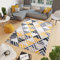 TAPISO Toscana Teppich Bedruckter Teppich Bunt Dreiecke Zigzag Waschbar rutschfest Wohnzimmer Schlafzimmer Büro Modern Design 140 x 200 cm