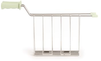 CREATE/JEU DE 2 COLLIERS DE GRILLE Vert/Accessoire pour faire des sandwichs en Toast Retro M, sans risque de brûlures, en Acier Inoxydable