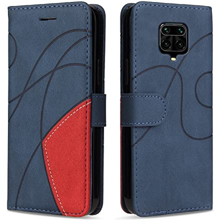 KKEIKO Cover Compatibile con Xiaomi Redmi Note 9 PRO/Redmi Note 9S, Antiurto Custodia in PU Pelle, Magnetico Protettiva Cover a Libro per Xiaomi Redmi Note 9 PRO/Redmi Note 9S, Blu