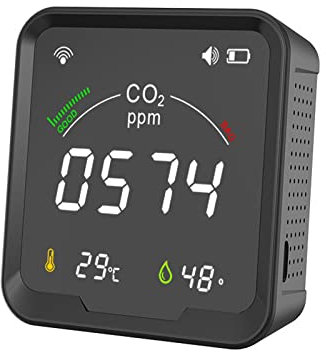 CO2 Meter and Air Quality Monitor,Smart 3 in 1 CO2 Detector with Digital CO2 Metres for Home, Office, Classroom – Real-Time Data