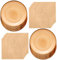 80Pcs Rustic Wood Grain Party Set - 7 Paper Plates, Wood Slice Napkins for Camp Fire, Camping, Baby Shower, Lumberjack Birthday Party Decorations - Serves 40