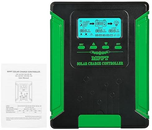 Ailao 60A Controleur de Charge Solaire MPPT Regulateur Panneau Solaire 12V 24V 36V 48V Auto 180VDC Régulateur de Panneau Solaire PV.