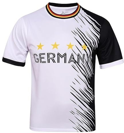 Bolognifi Herren-Fußballtrikot, T-Shirt, WM-Fans, Training, Sport, kurzärmelig (Color : Germany, Size : L)