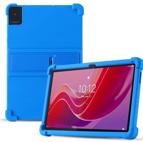 Heioloo Cover per Lenovo Tab M11 10.95 2024 Tablet, con Supporto Custodia per Assorbimento degli Urti con Paraurti in Silicone Morbido Protettiva [Protezione da Caduta] - Blu