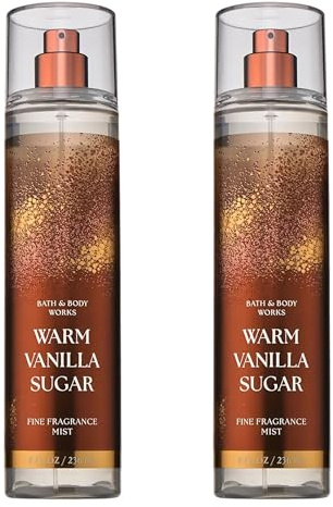 Bath & Body Works Warm Vanilla Sugar Fine Fragrance Mist, 8 fl oz, 2 Pack