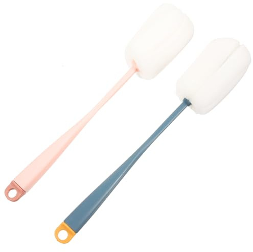 Beavorty 2pcs Wall-Mounted Bottle Brush Long Handle Cleaning Tool for Cups and Bottles Kitchen Cleaning Supplies